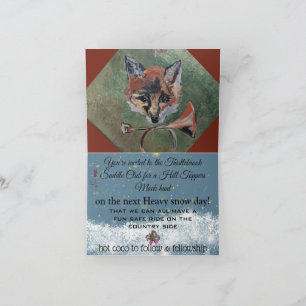 mr Sly Fox Hunt Folded Invitation