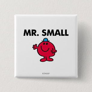 Mr. Small Waving Hello 15 Cm Square Badge