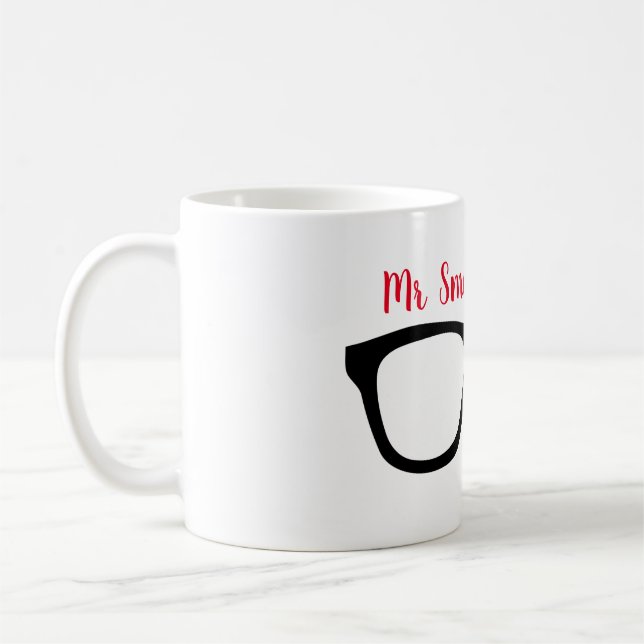 Mr Smarty Pants - Red Print - Coffee Mug (Left)