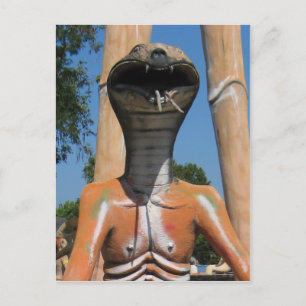Mr Snake AKA Cobra Head ... Buddhist Hell Postcard