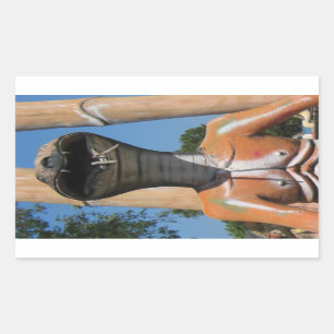 Mr Snake AKA Cobra Head ... Buddhist Hell Rectangular Sticker