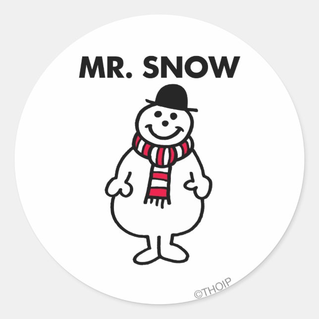 Mr. Snow | Classic Pose Classic Round Sticker (Front)