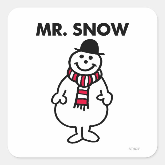 Mr. Snow | Classic Pose Square Sticker (Front)