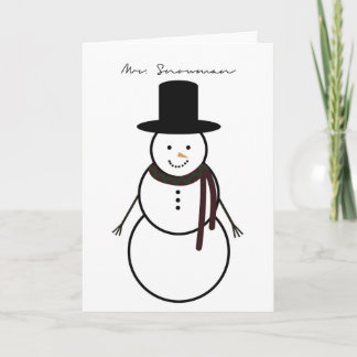 "Mr. Snowman" Holiday Greeting Card (5" x 7")