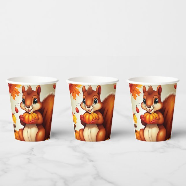 Mr. Squirel Birthday Party Paper Cups (Multi)