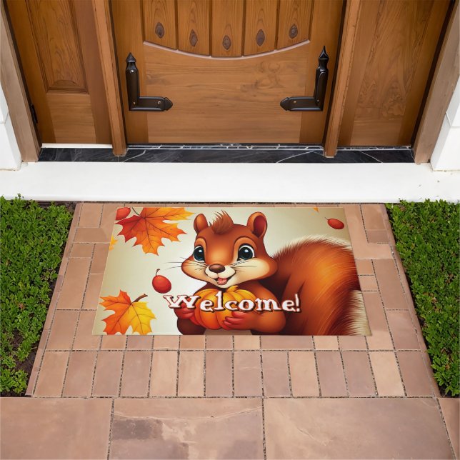 Mr. Squirrel Welcome Mat (Outdoor)