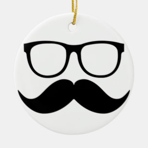 Mr. Stache Ceramic Tree Decoration