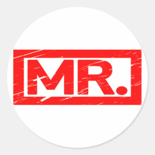 Mr. Stamp Classic Round Sticker