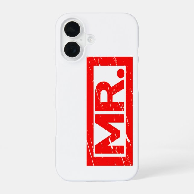 Mr. Stamp iPhone 16 Case (Back)