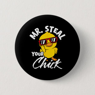 Mr. Steal Your Chick Easter Humour  6 Cm Round Badge