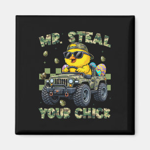Mr Steal Your Chicks Chicken Truck Camo Easter Bun Magnet