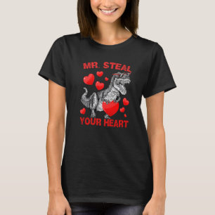 Mr Steal Your Heart Dino Toddler Valentines Day Ba T-Shirt
