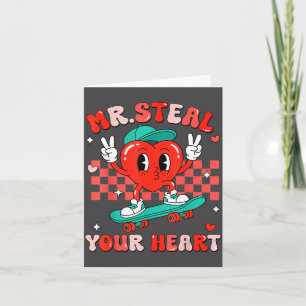 Mr Steal Your Heart For Boys Toddlers Valentine's Card
