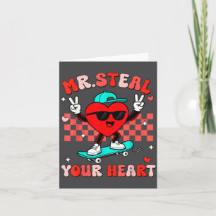 Mr Steal Your Heart For Boys Toddlers Valentine's Card
