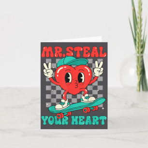 Mr Steal Your Heart For Boys Toddlers Valentine's Card
