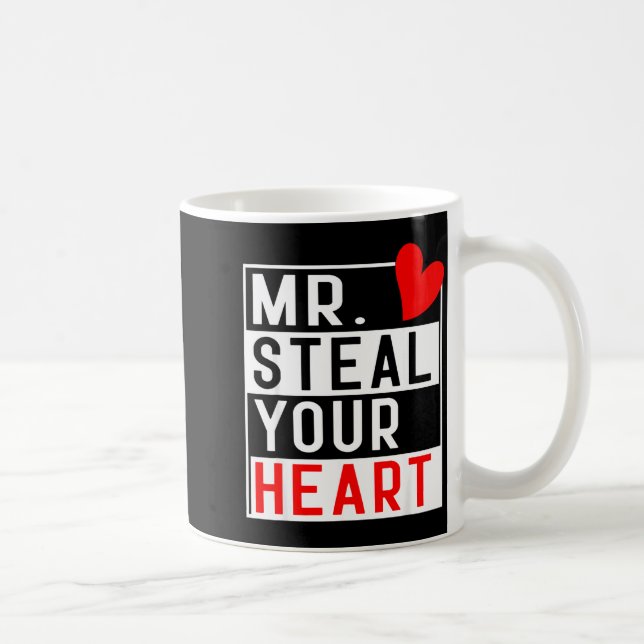 Mr Steal Your Heart For Boys Toddlers Valentine's  Coffee Mug (Right)