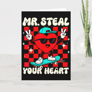 Mr Steal Your Heart For Boys Toddlers Valentines D Card