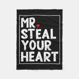 Mr Steal Your Heart For Boys Toddlers Valentines D Fleece Blanket