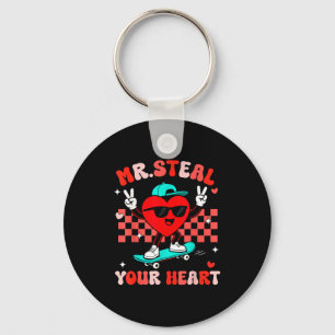 Mr Steal Your Heart For Boys Toddlers Valentine's  Key Ring