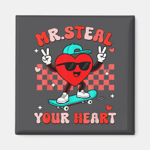 Mr Steal Your Heart For Boys Toddlers Valentine's  Magnet