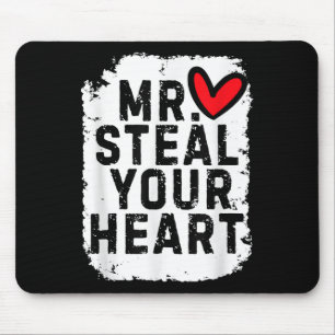 Mr Steal Your Heart For Boys Toddlers Valentines Mouse Pad