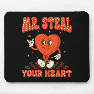 Mr Steal Your Heart For Boys Toddlers Valentine's  Mouse Pad