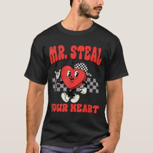 Mr Steal Your Heart For Boys Toddlers Valentine's  T-Shirt