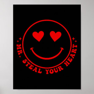 Mr Steal Your Heart Kids Boys Valentine Shirt 2 Si Poster