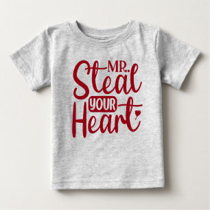 Mr. Steal Your Heart Valentines Day Baby Baby T-Shirt