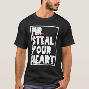 Mr Steal Your Heart Valentines Day Funny V Day Boy T-Shirt