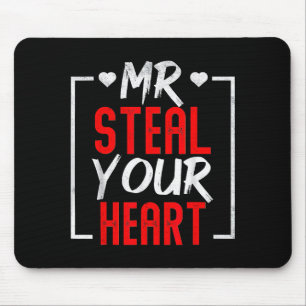 Mr. Steal Your Heart Valentines Day Mens Boys Mouse Pad