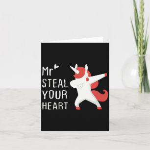 Mr Steal Your Heart Valentines Day V Day Boys Unic Card