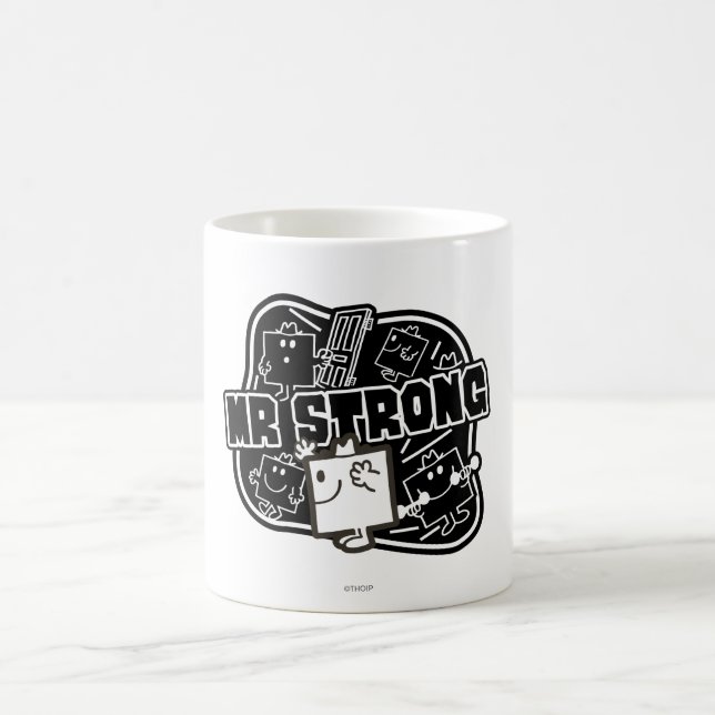 Mr. Strong | Black & White Coffee Mug (Center)