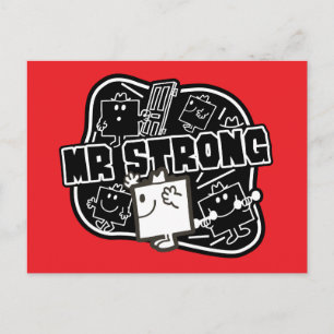 Mr. Strong   Black & White Postcard
