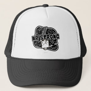Mr. Strong Black & White Trucker Hat