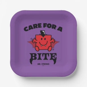 Mr. Strong Care For A Bite Halloween Paper Plate