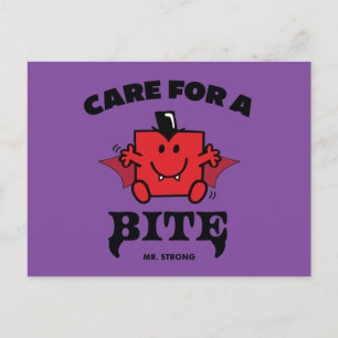 Mr. Strong Care For A Bite Halloween Postcard