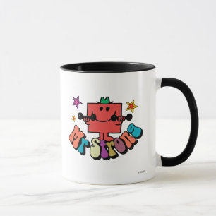 Mr. Strong   Colourful Lettering & Stars Mug