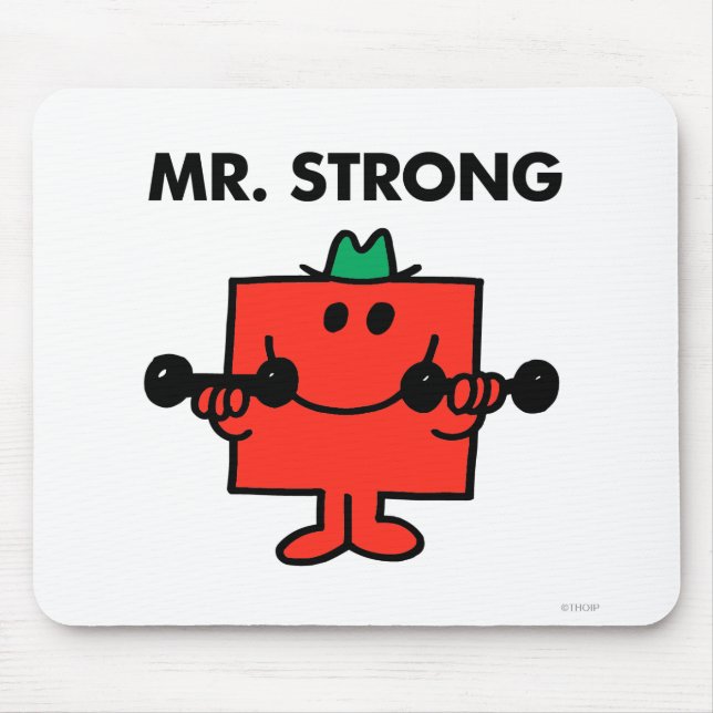 Mr. Strong | Lifting Weights Mouse Pad (Front)