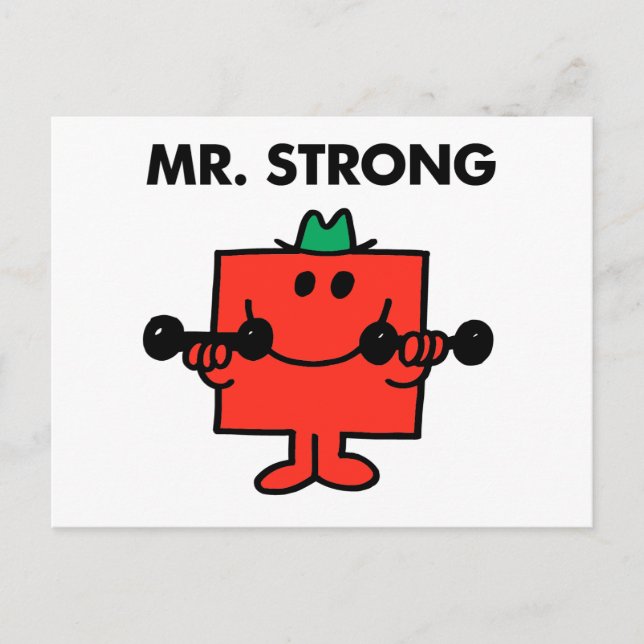 Mr. Strong | Lifting Weights Postcard (Front)