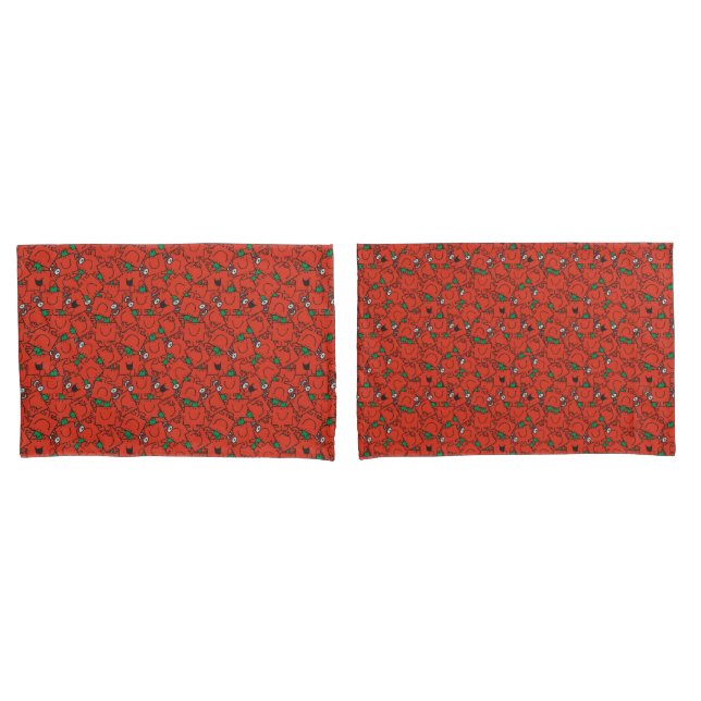Mr Strong | Lifting Weights Red & Green Pattern Pillowcase (Front-Set)