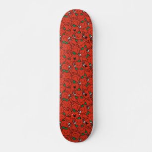 Mr Strong Lifting Weights Red & Green Pattern Skateboard