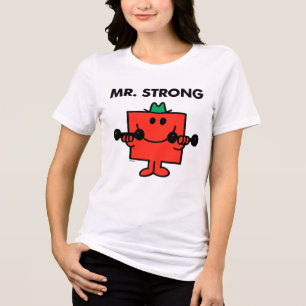 Mr. Strong Lifting Weights Tri-Blend Shirt