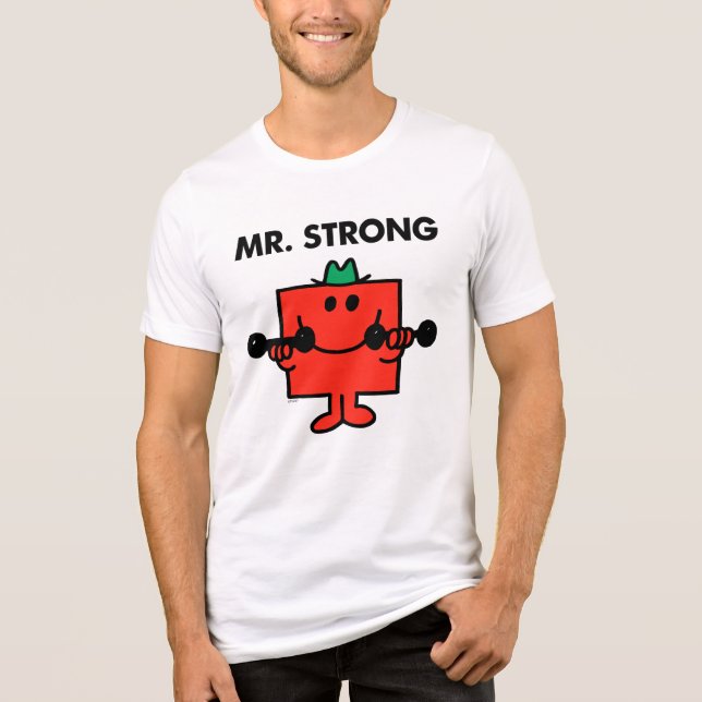 Mr. Strong | Lifting Weights Tri-Blend Shirt (Front)