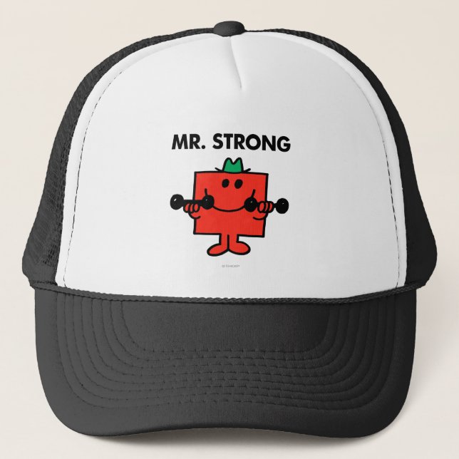 Mr. Strong | Lifting Weights Trucker Hat (Front)