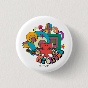 Mr. Strong Psychedelic Swirls, Stars, & Flowers 3 Cm Round Badge