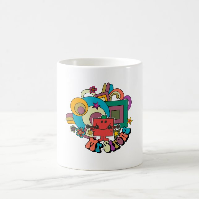 Mr. Strong | Psychedelic Swirls, Stars, & Flowers Coffee Mug (Center)