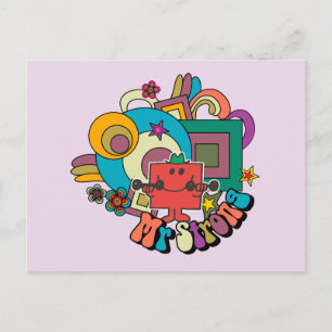 Mr. Strong   Psychedelic Swirls, Stars, & Flowers Postcard