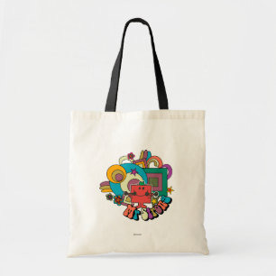Mr. Strong Psychedelic Swirls, Stars, & Flowers Tote Bag
