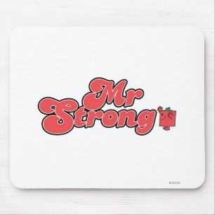Mr. Strong   Red Lettering Mouse Pad